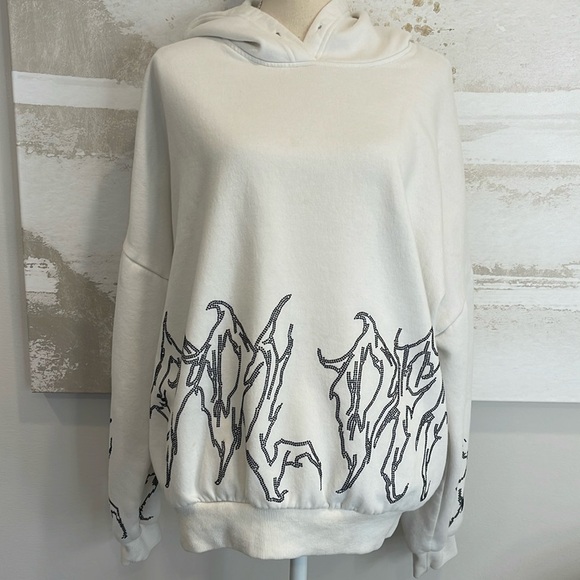 ADIKA White Flame Hooded Sweatshirt - Picture 1 of 6
